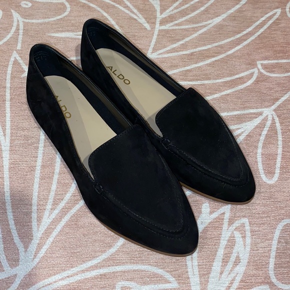 Aldo Gussa Black Leather Loafer Nib 